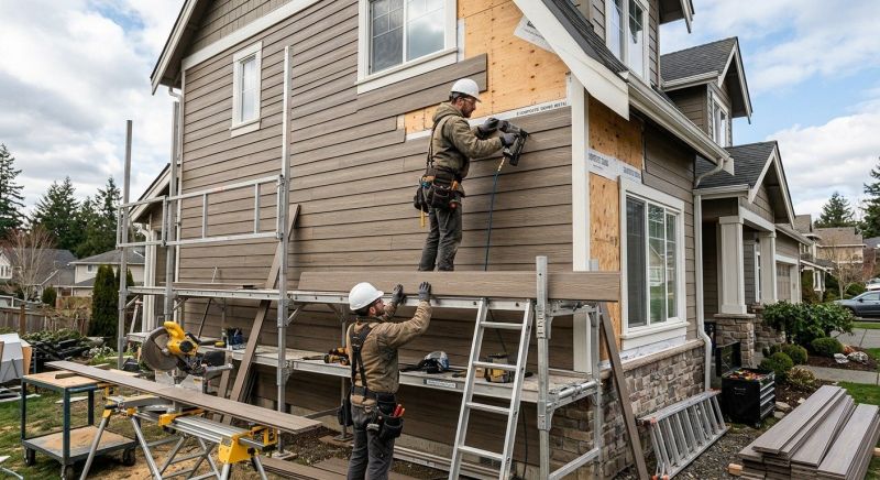 Faux Wood Siding Installation in Catoosa County, GA