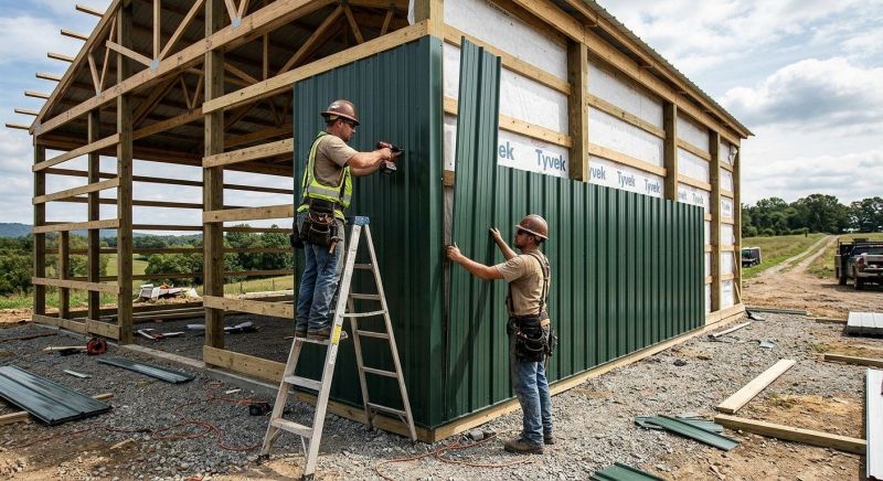 Pole Barn Siding Installation in Chatsworth, GA