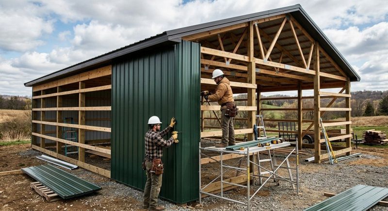 Pole Barn Siding Installation in Chatsworth, GA
