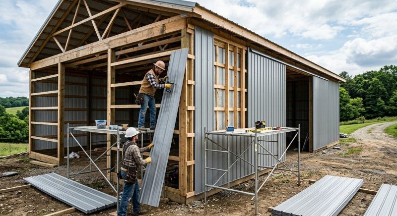 Pole Barn Siding Installation in Chatsworth, GA